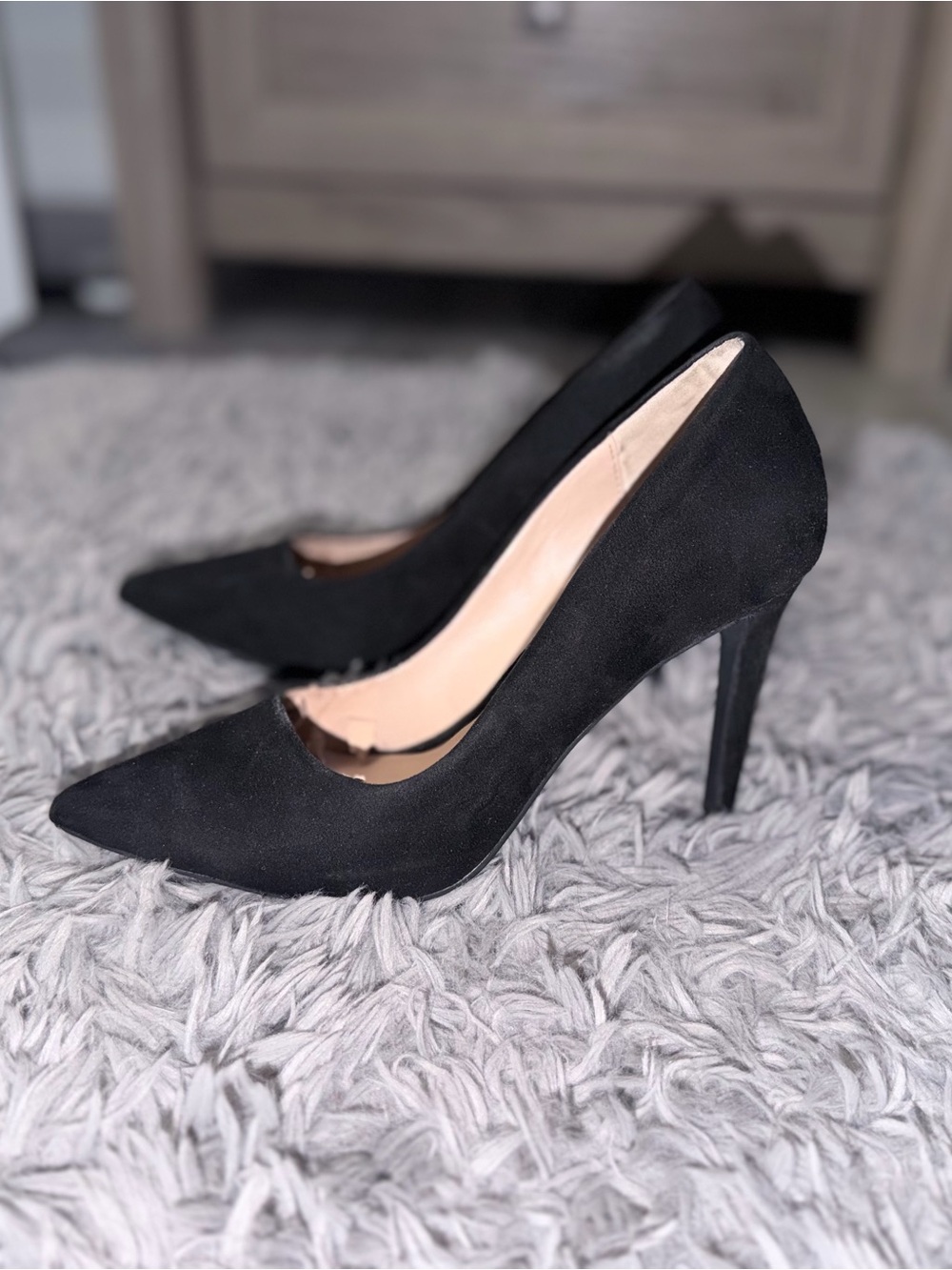 Call It Spring Black Suede Pointed-Toe Stiletto Pumps